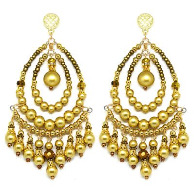 Brincos de Miçangas Dourado