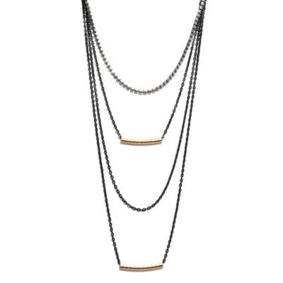 Choker Preto com Strass