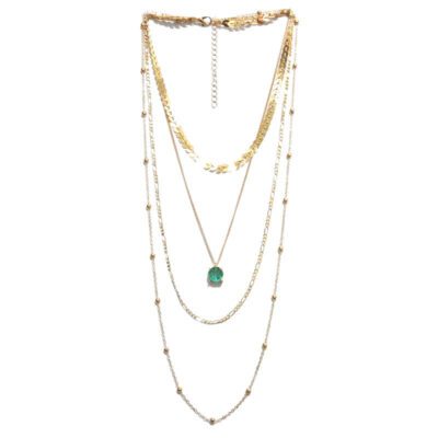 Choker Ramos com Pedra Verde