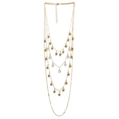 Choker com 4 Voltas e Bolinhas Dourado