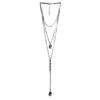 Choker com Strass Tripo com Pedra Grafite