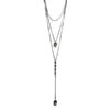 Choker com Strass Tripo com Pedra Grafite