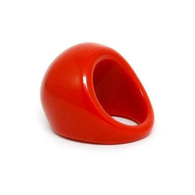 Anel de Resina Vermelho