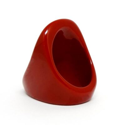Anel de Resina Vermelho