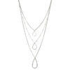 Colar Triplo Prata Gota