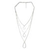 Colar Triplo Prata Gota