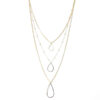 Colar Triplo Dourado Gota