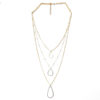 Colar Triplo Dourado Gota
