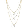 Colar Triplo Dourado Estrela