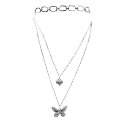 Choker Prata Borboleta