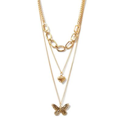 Choker Dourado Borboleta