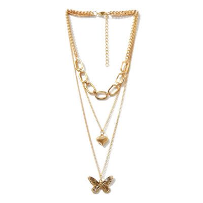 Choker Dourado Borboleta