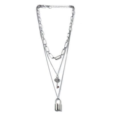 Choker Prata Cadeado
