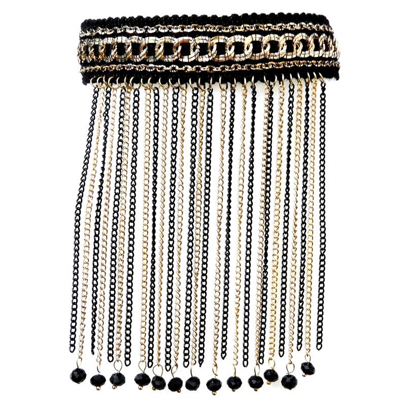 Choker Preto e Dourado