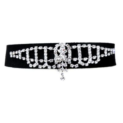 Choker Preto Com Strass