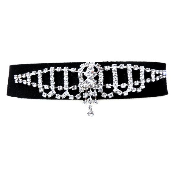 Choker Preto Com Strass