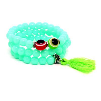 Kit de Pulseiras Verde Com Olho Grego de Cor Variada