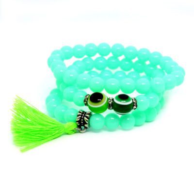 Kit de Pulseiras Verde Com Olho Grego de Cor Variada