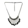 Colar Prata com Strass Grafite