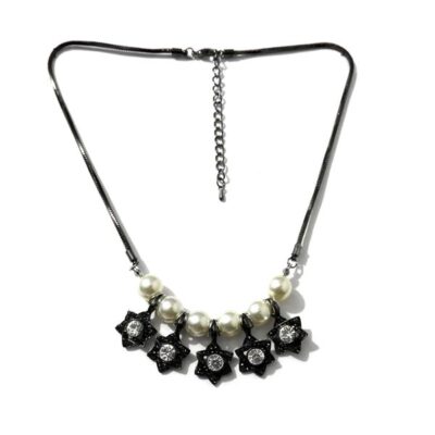 Gargantilha Grafite com Strass