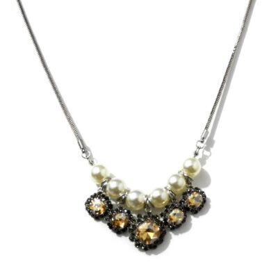 Gargantilha Grafite com Strass