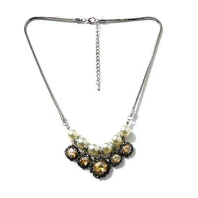 Gargantilha Grafite com Strass