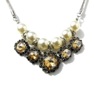 Gargantilha Grafite com Strass