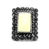 Anel Boho Prata Velha com Branco